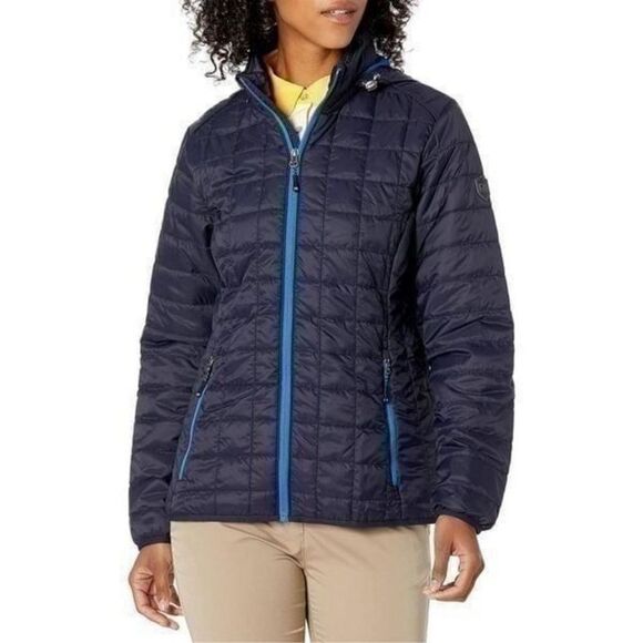 Cutter and Buck Rainer Puffer Coat Jacket Embroidered Size L - Picture 1 of 12